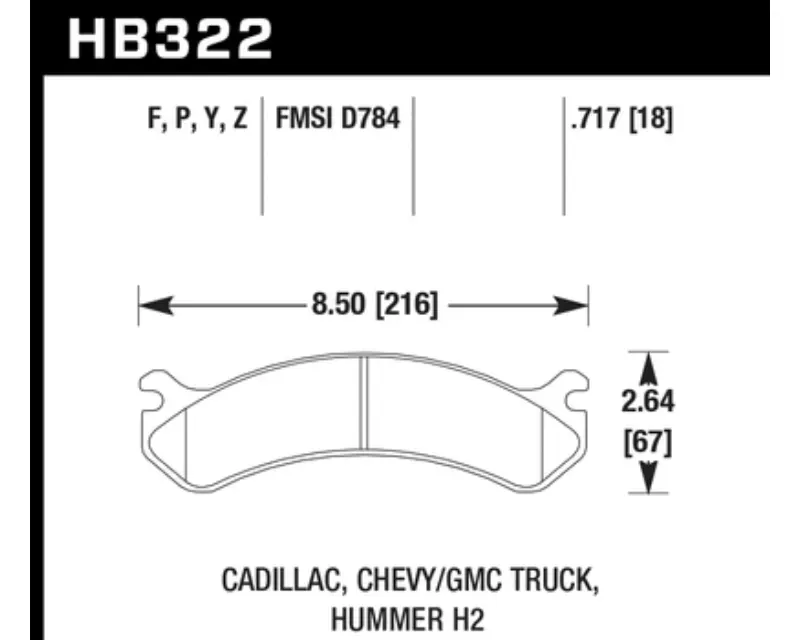 Hawk Performance LTS Front - HB322Y.717