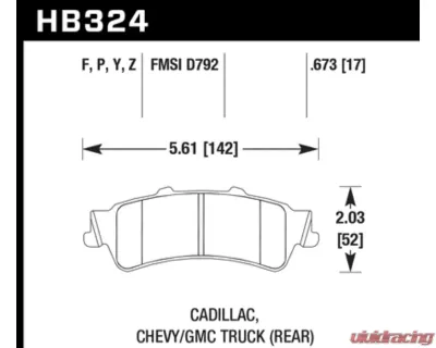Hawk Performance LTS Rear - HB324Y.673