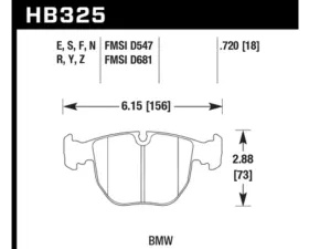 Hawk Performance HPS BMW Front