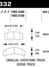 Hawk Performance LTS Front                                     - HB332Y.654 - Image 2