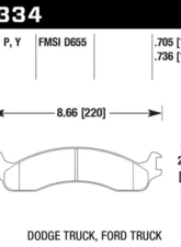 Hawk Performance SuperDuty Ford Front                                     - HB334P.736 - Image 2