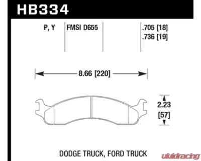 Hawk Performance LTS Ford Front - HB334Y.736
