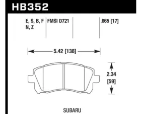 Hawk Performance HPS Subaru Front