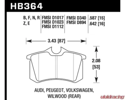 Hawk Performance HP Plus Rear - HB364N.642