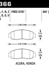 Hawk Performance HPS Front                                     - HB366F.681 - Image 2
