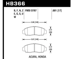 Hawk Performance HP Plus Front