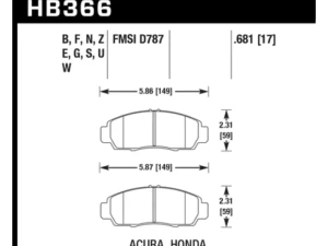 Hawk Performance HP Plus Front - HB366N.681 - Image 5