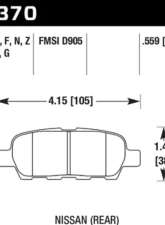 Hawk Performance PC Rear                                     - HB370Z.559 - Image 2