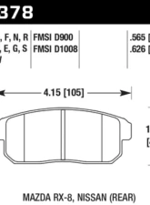 Hawk Performance HPS 5.0 Rear                                     - HB378B.565 - Image 2