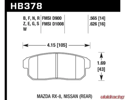 Hawk Performance HPS 5.0 Rear - HB378B.565
