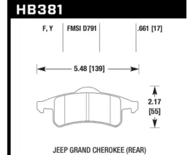 Hawk Performance LTS Jeep Grand Cherokee Rear 1999-2004