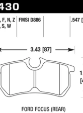 Hawk Performance DTC-30 Ford Rear                                     - HB430W.547 - Image 2