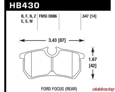 Hawk Performance DTC-30 Ford Rear - HB430W.547