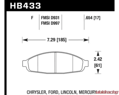 Hawk Performance DTC-60 Front - HB433G.654
