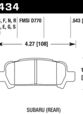 Hawk Performance HPS Subaru Rear                                     - HB434F.543 - Image 2