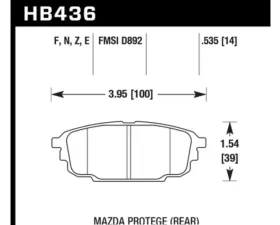 Hawk Performance PC Mazda Rear