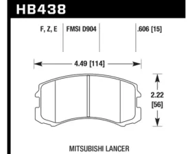 Hawk Performance PC Mitsubishi Lancer Front 2002-2007