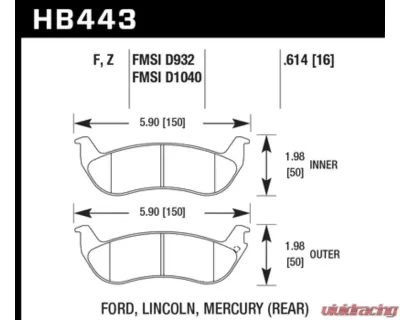 Hawk Performance HPS Rear - HB443F.614
