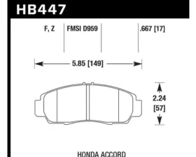 Hawk Performance HPS Honda Front