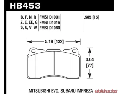 Hawk Performance HP Plus Front - HB453N.585