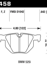 Hawk Performance HPS 5.0 BMW Rear                                     - HB458B.642 - Image 2