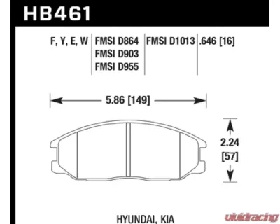 Hawk Performance DTC-30 Front - HB461W.646