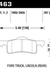 Hawk Performance LTS Rear                                     - HB463Y.787 - Image 2