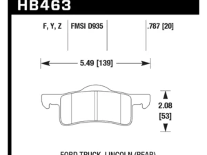 Hawk Performance LTS Rear - HB463Y.787 - Image 4