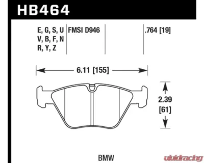 Hawk Performance HP Plus BMW Front - HB464N.764