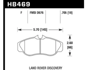 Hawk Performance HPS Land Rover Front