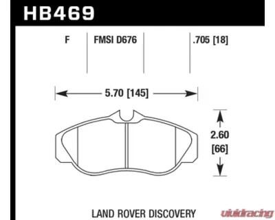 Hawk Performance HPS Land Rover Front - HB469F.705