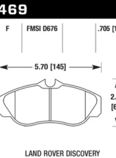 Hawk Performance HPS Land Rover Front                                     - HB469F.705 - Image 2