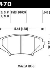 Hawk Performance HPS Mazda RX-8 Front 2004-2011                                     - HB470F.643 - Image 2