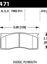Hawk Performance HPS Front                                     - HB471F.510 - Image 2