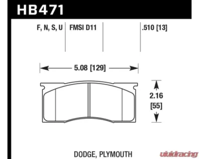 Hawk Performance HP Plus Front - HB471N.510