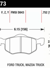 Hawk Performance HPS Front                                     - HB473F.752 - Image 2