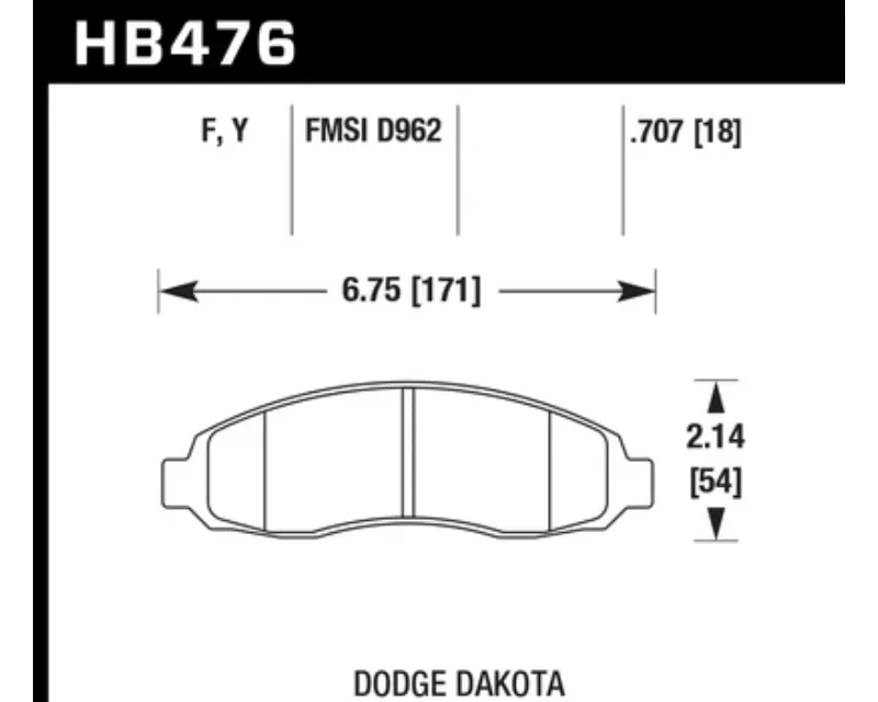 Hawk Performance HPS Dodge Dakota Front 2003-2004 - HB476F.707