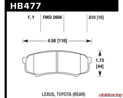 Hawk Performance LTS Rear - HB477Y.610