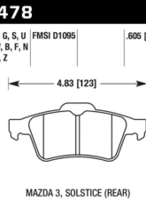 Hawk Performance HPS Rear                                     - HB478F.605 - Image 2