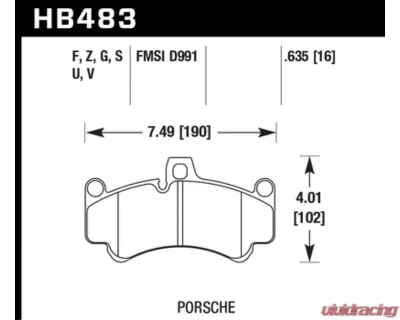 Hawk Performance HPS 5.0 Front - HB483B.635