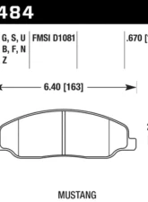 Hawk Performance HP Plus Front                                     - HB484N.670 - Image 2