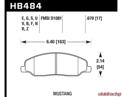 Hawk Performance HP Plus Front - HB484N.670