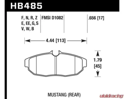 Hawk Performance DTC-60 Rear - HB485G.656