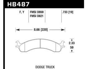 Hawk Performance LTS Dodge Front