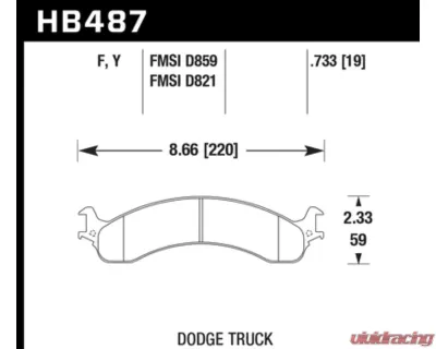 Hawk Performance LTS Dodge Front - HB487Y.733