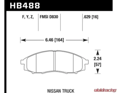 Hawk Performance HPS Nissan Front - HB488F.629