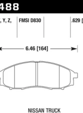 Hawk Performance HPS Nissan Front                                     - HB488F.629 - Image 2