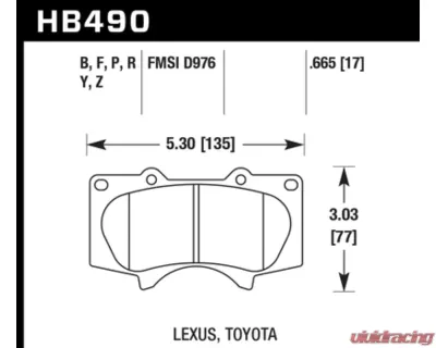 Hawk Performance HPS Front - HB490F.665