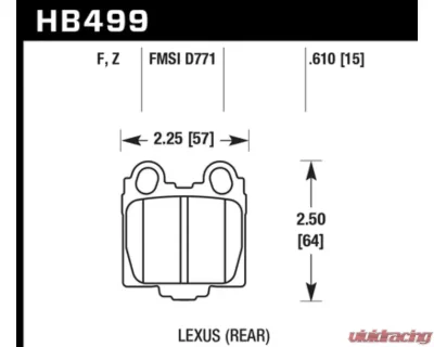 Hawk Performance HPS Lexus Rear - HB499F.610