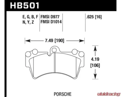 Hawk Performance LTS Front - HB501Y.625